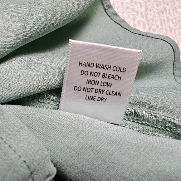 Sweet Rain Green Button Front Tie Waist Blouse Women’s XL NEW - Picture 8 of 9